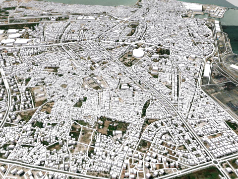 Cityscape Latakia Syria 3D Model