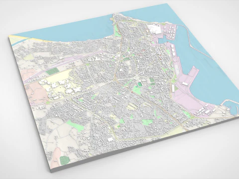 Cityscape Latakia Syria 3D Model