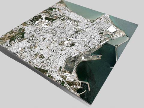 Cityscape Latakia Syria 3D Model