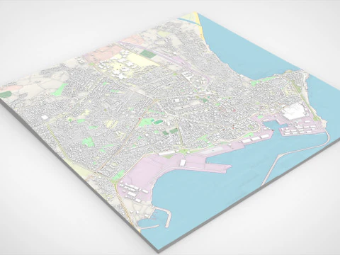 Cityscape Latakia Syria 3D Model