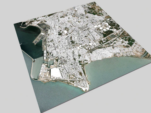 Cityscape Latakia Syria 3D Model