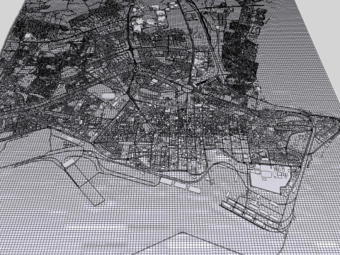 Cityscape Latakia Syria 3D Model