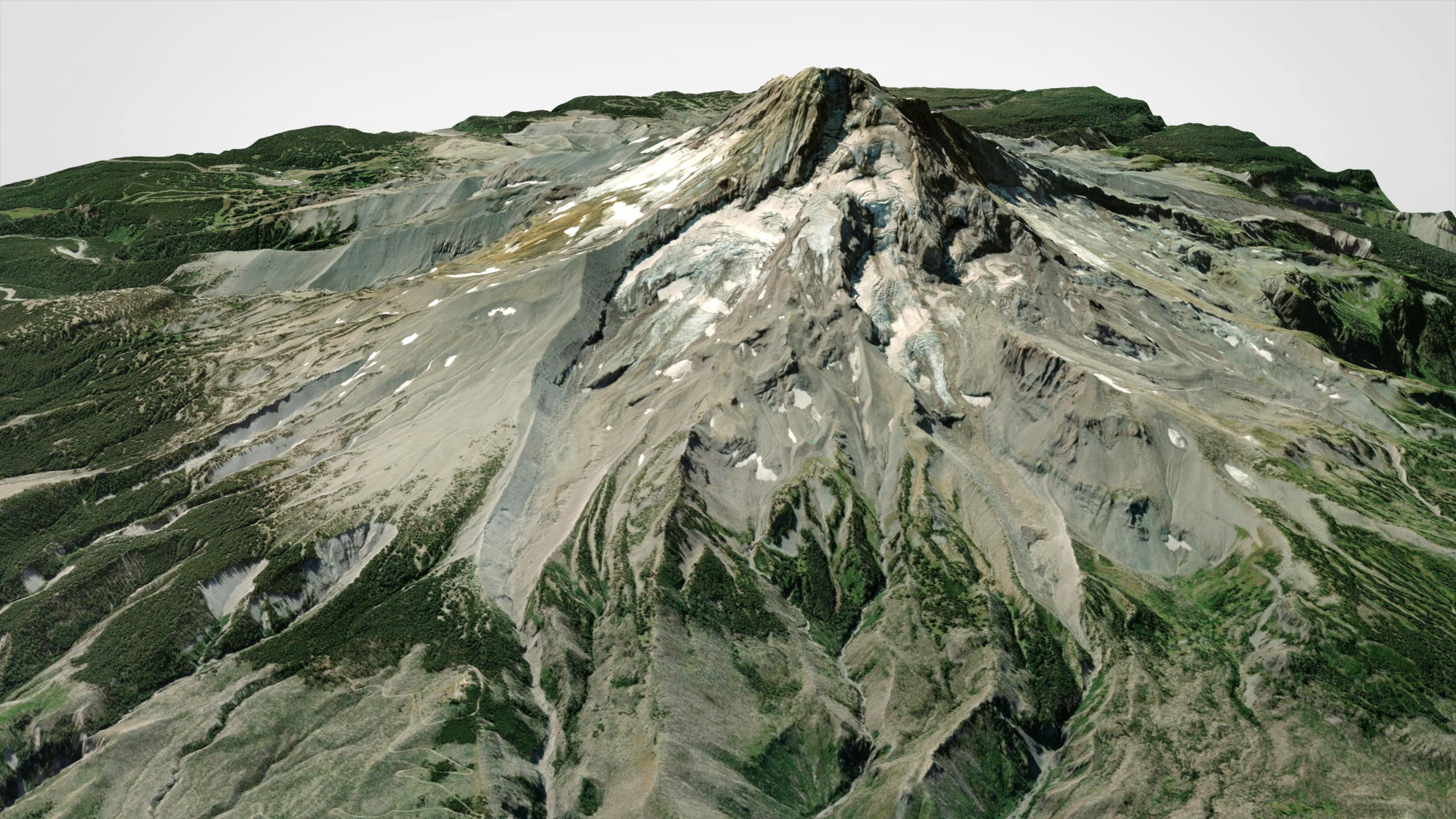 Stratovolcano Hood Oregon USA 3D Model .c4d .max .obj .3ds .fbx .stl .blend 