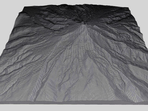 Stratovolcano Hood Oregon USA Modelo 3D