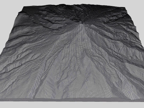 Stratovolcano Hood Oregon USA 3D Model