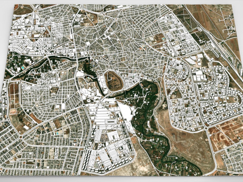 Cityscape Hama Syria 3D-Modell