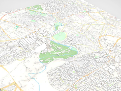 Cityscape Hama Syria 3D Model