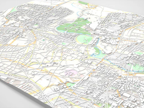 Cityscape Hama Syria 3D Model