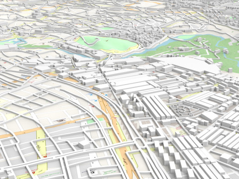Cityscape Hama Syria 3D-Modell
