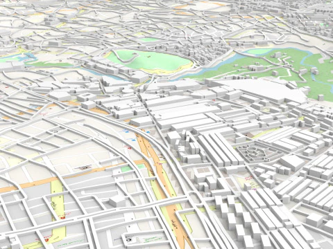 Cityscape Hama Syria 3D Model