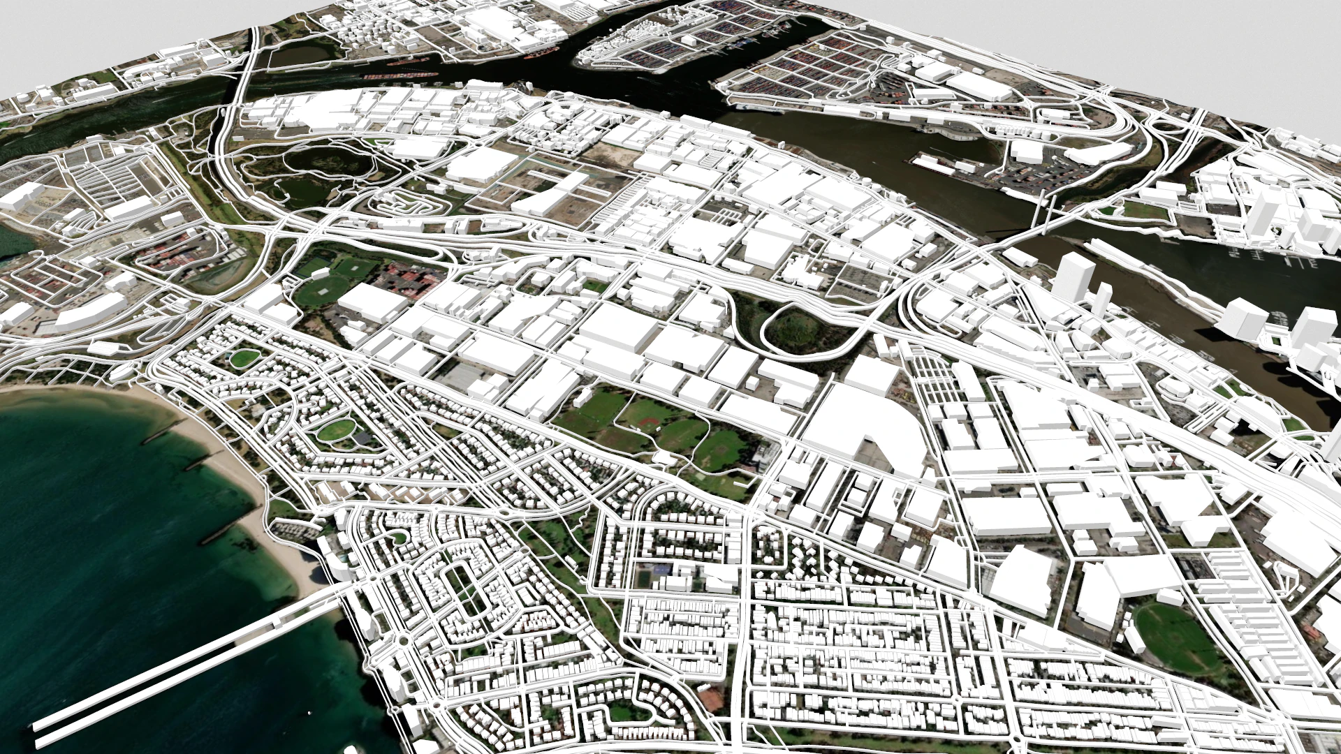 Port Melbourne Victoria Australia 3D Model .c4d .max .obj .3ds .fbx .stl .blend 