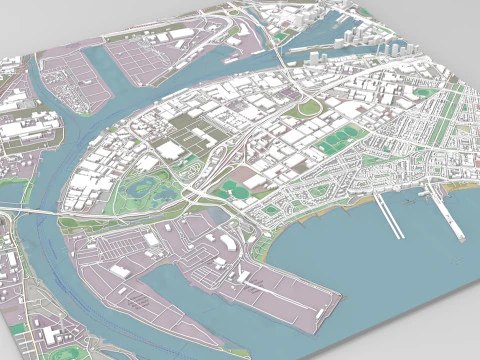 Porto Melbourne Victoria Austr&aacute;lia Modelo 3D