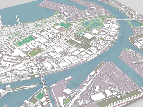 Port Melbourne Victoria Australia 3Dモデル