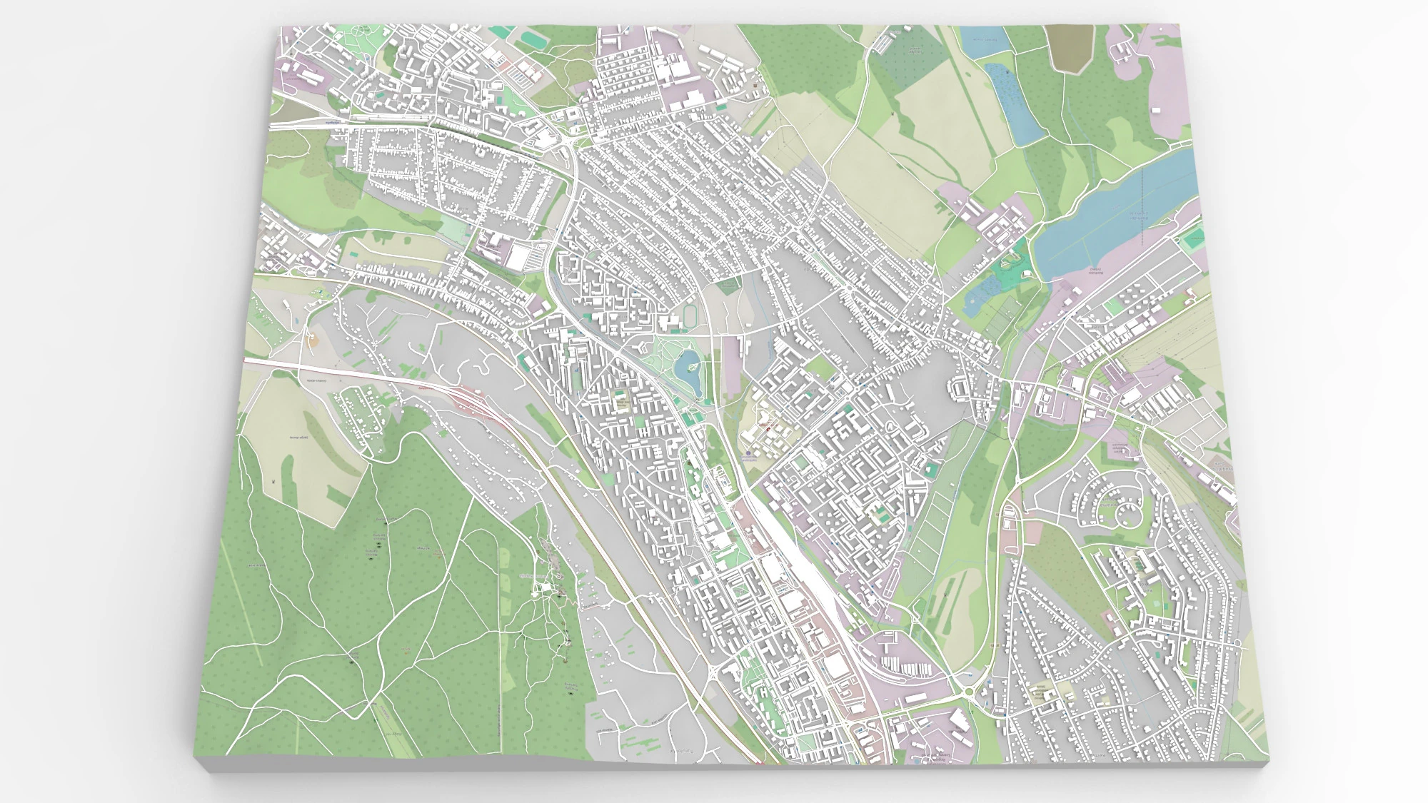 Cityscape Tatabanya Hungary 3D Model .c4d .max .obj .3ds .fbx .stl .blend 