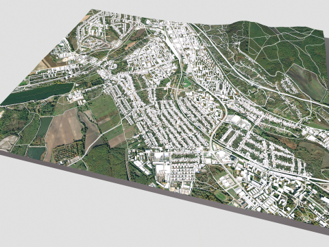 Cityscape Tatabanya Hungary 3D Модель