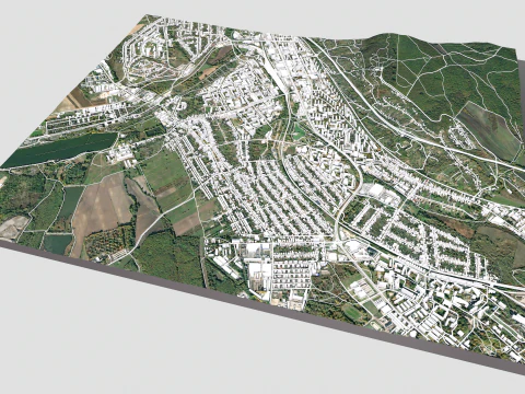 Cityscape Tatabanya Hungary 3D Model