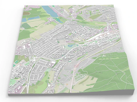 Cityscape Tatabanya Hungary 3D Model