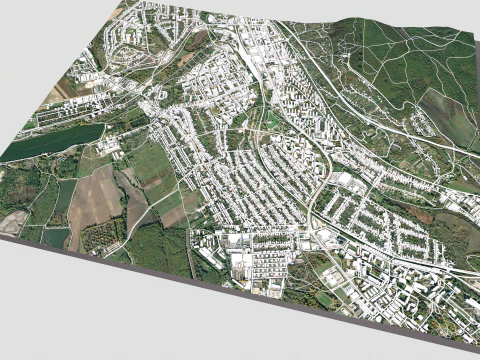 Cityscape Tatabanya Hungary 3D Model