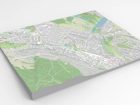 Cityscape Tatabanya Hungary 3D Model