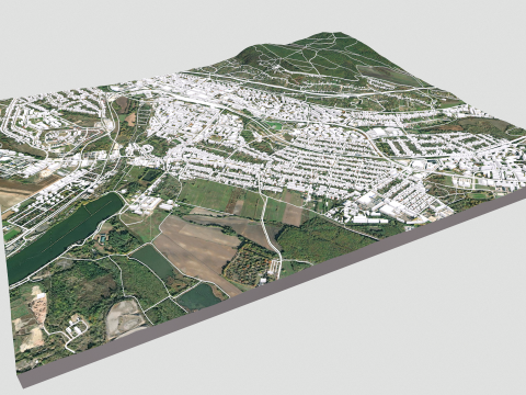 Cityscape Tatabanya Hungary 3D Модель