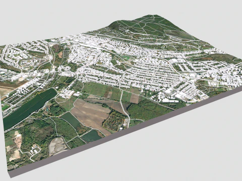 Cityscape Tatabanya Hungary 3D Model