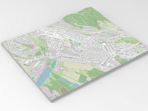 Cityscape Tatabanya Hungary 3D Модель
