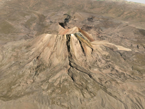 Volcano Tunupa Bolivia 3D Модель