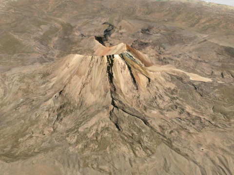 Wulkan Tunupa Boliwia Model 3D