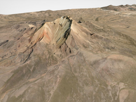 Volcano Tunupa Bolivia 3D Модель