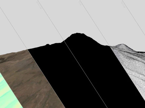 Wulkan Tunupa Boliwia Model 3D