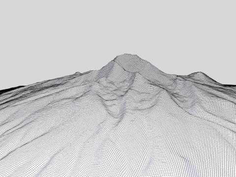 Volcano Tunupa Bolivia 3D Модель