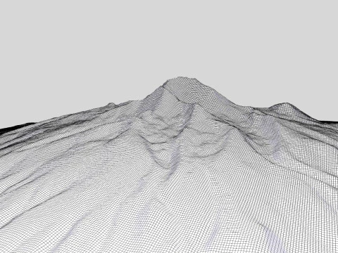 Wulkan Tunupa Boliwia Model 3D