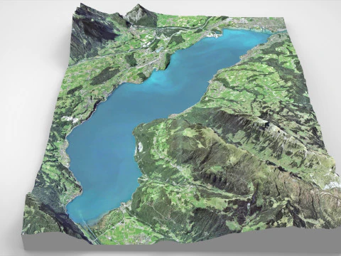 Lake Thun Diemtigtal Nature Park Switzerland 3D Model