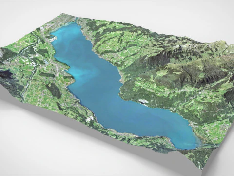 Lake Thun Diemtigtal Nature Park Switzerland 3D Model