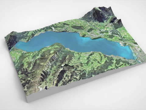 Lake Thun Diemtigtal Nature Park Switzerland 3D Model