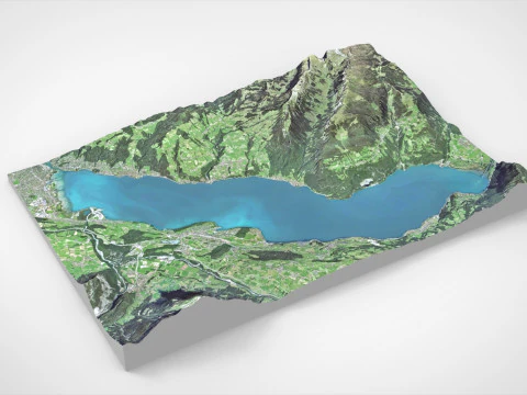 Lake Thun Diemtigtal Nature Park Switzerland 3D Model