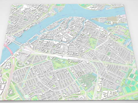 Cityscape Dordrecht Netherlands 3D Model