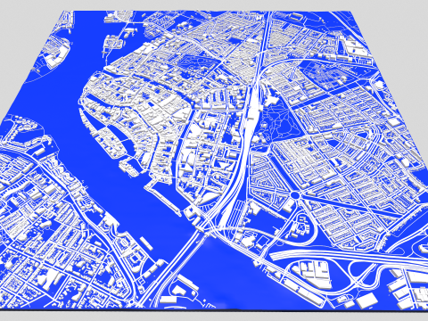 Cityscape Dordrecht Netherlands 3Dモデル