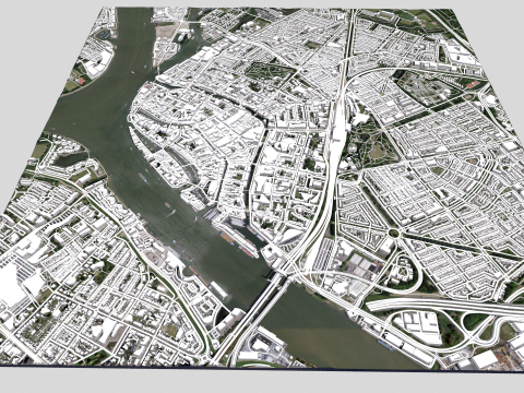 Cityscape Dordrecht Netherlands 3Dモデル