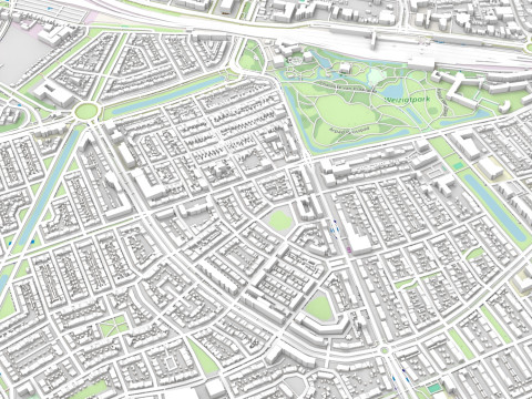 Cityscape Dordrecht Netherlands 3Dモデル