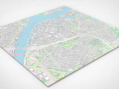 Cityscape Dordrecht Netherlands 3Dモデル