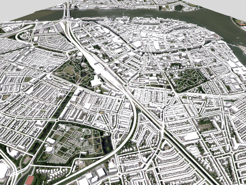 Cityscape Dordrecht Netherlands 3Dモデル