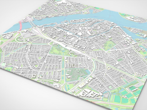 Cityscape Dordrecht Netherlands 3Dモデル