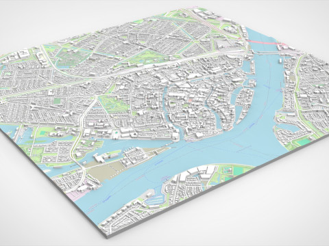 Cityscape Dordrecht Netherlands 3Dモデル