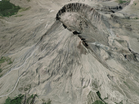 Volcanic domes in the crater of Mount Saint Helens Washington 3Dモデル