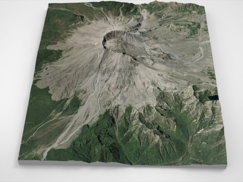 Volcanic domes in the crater of Mount Saint Helens Washington 3Dモデル