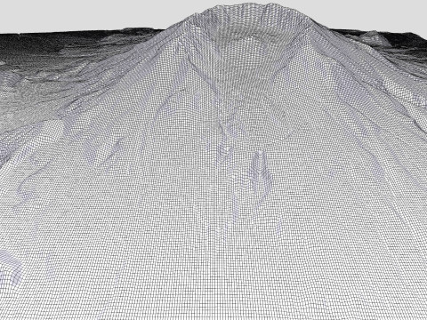 Volcanic domes in the crater of Mount Saint Helens Washington 3Dモデル