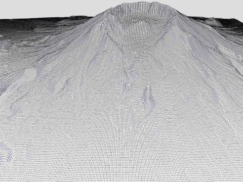 Volcanic domes in the crater of Mount Saint Helens Washington 3D Model