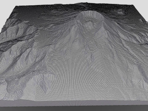 Volcanic domes in the crater of Mount Saint Helens Washington 3D Model