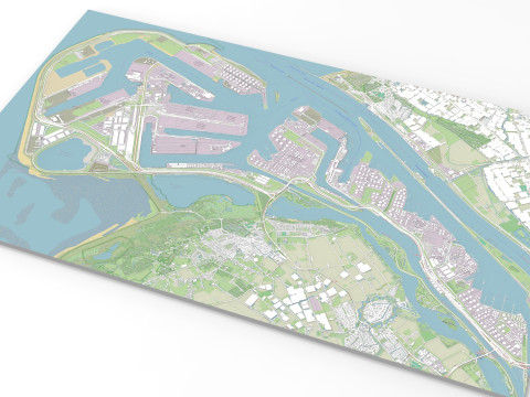 The Port of Rotterdam South Holland Netherlands 3Dモデル